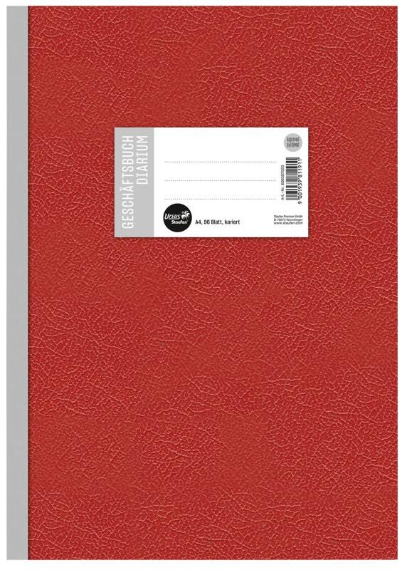 Ursus Style Geschäftsbuch Diarium A4 96 Blatt 70g/qm 5mm kariert