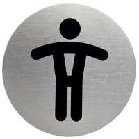 DURABLE Piktogramm Edelstahl Herrentoilette 8,3 x 8,3 cm