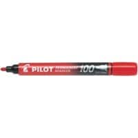 Pilot Super Grip 100 Permanentmarker Fein Rundspitze 1 mm Rot Nein