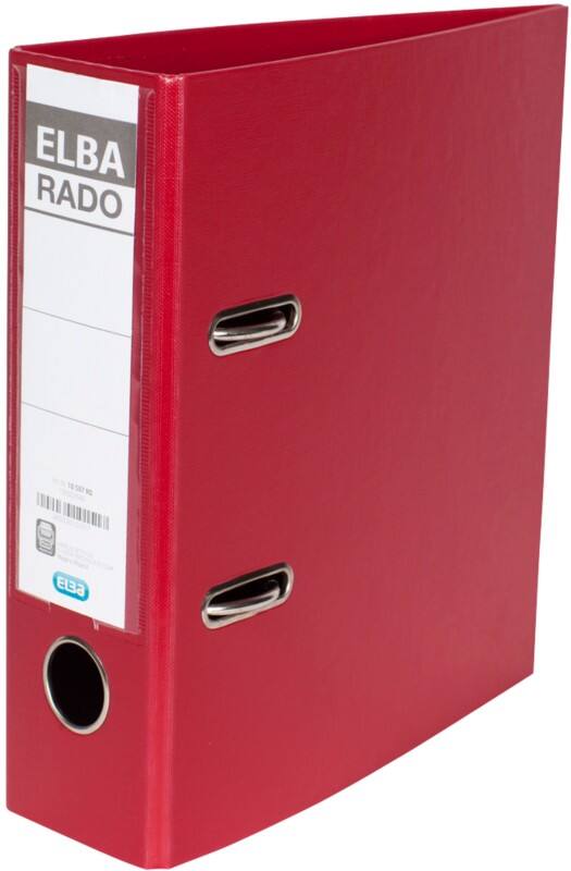 ELBA Rado Plast Breit Ordner A5 75 mm Rot 2 Ringe 100022640 Kunststoff Hochformat