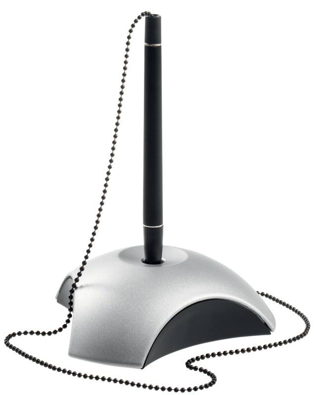 HAN Kugelschreiberständer DELTA Schwarz, Silber