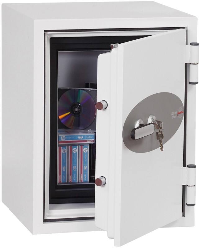 Phoenix Größe 2 Datenschutztresor Schlüßelverriegelung 18L Datacare DS2001K 600 x 470 x 470mm Weiß