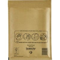 Mail Lite Luftpolster-Versandtaschen D/1 180 (B) x 260 (H) mm Abziehstreifen Goldgelb 10 Stück