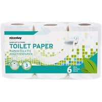 Niceday Professional Standard Toilettenpapier 3-lagig 4708252 6 Rollen à 200 Blatt