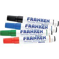Franken Z1708 Whiteboard Marker Fein Rundspitze Farbig sortiert 4 Stück