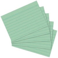 herlitz Karteikarten DIN A6 100 Karten Grün 14,8 x 10,5 cm 100 Stück