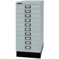 Bisley Schubladenschrank Schubladenschrank 10 Schübe abschließbar 279 x 408 x 670 mm Silber