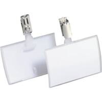 DURABLE Click-Fold Namensschilder mit Clip 9 x 0,64 x 5,4 cm PP (Polypropylen) 25 Stück