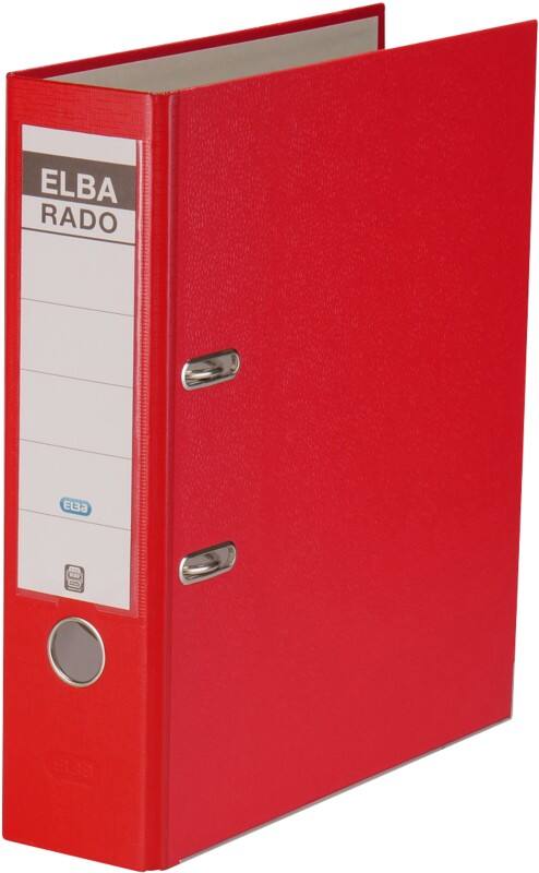 ELBA Rado Brilliant Ordner Breit A4 80 mm Rot 2 Ringe 100022616 Kunststoff