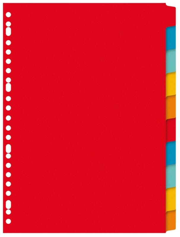 KANGARO Blanko Blanko Register  A4 Färbig sortiert 10-teilig Pappkarton 23 Löcher PE410M