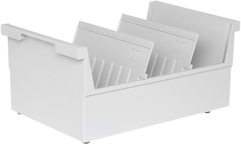 HAN Kunststoff Karteikartenbox 1000 Karten Hellgrau 22,6 x 35 x 16 cm