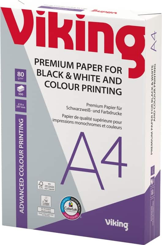 Viking Advanced Colour Printing A4 Druckerpapier Weiß 80 g/m² Glatt 500 Blatt