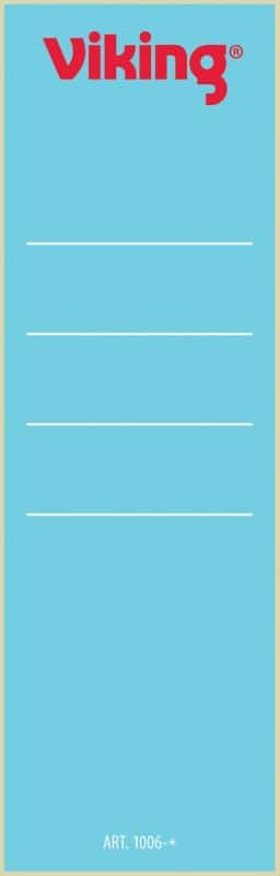 Viking Rückenschilder 60 mm x 191 mm Blau 10 Stück