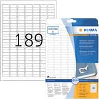 HERMA 10001 Wiederablösbare Etiketten Weiß Rechteckig 4725 Etiketten pro Packung