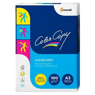 Color Copy Mondi Farbkopien Premium Kopier-/ Druckerpapier A3 ColorLok 100 g/m² Weiß 500 Blatt