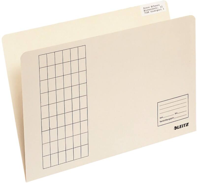 Leitz Einstellmappen 2433 Vertikal A4 Mit Gitterdruck 180 g/m² Chamois 100% Recycelter Kraft-Karton 31 x 23 cm 100 Stück