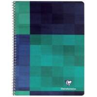 Clairefontaine A5+ Drahtgebunden Farbig sortiert Laminiert Pappe Cover Notizbuch Kariert 50 Blatt