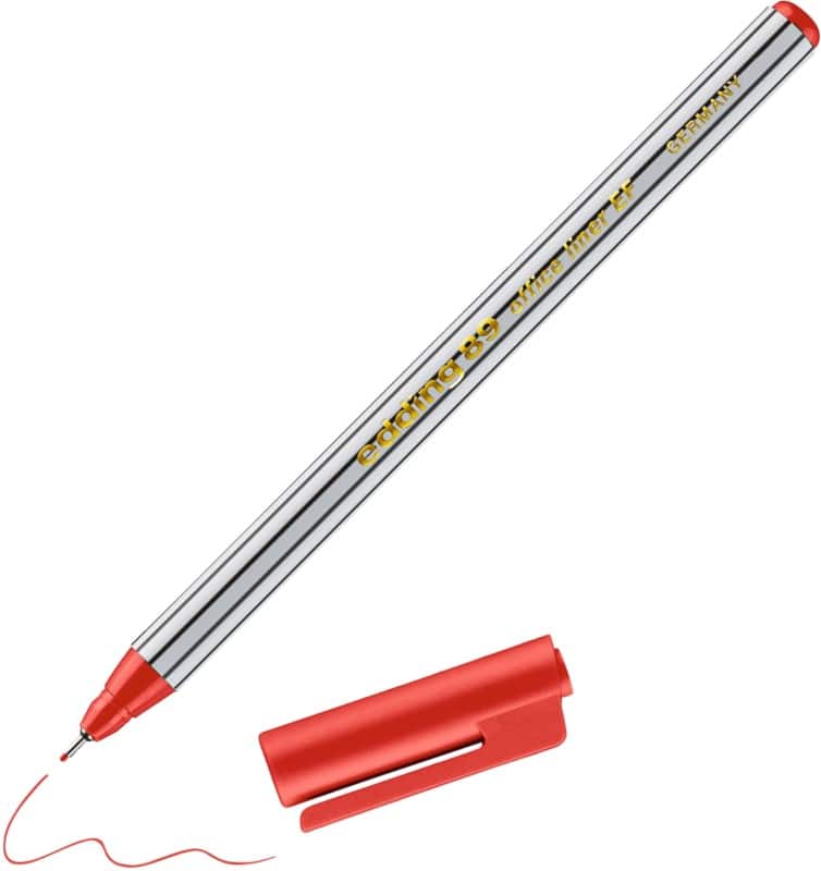 edding Fineliner 0.3 mm Rundspitze Rot 89