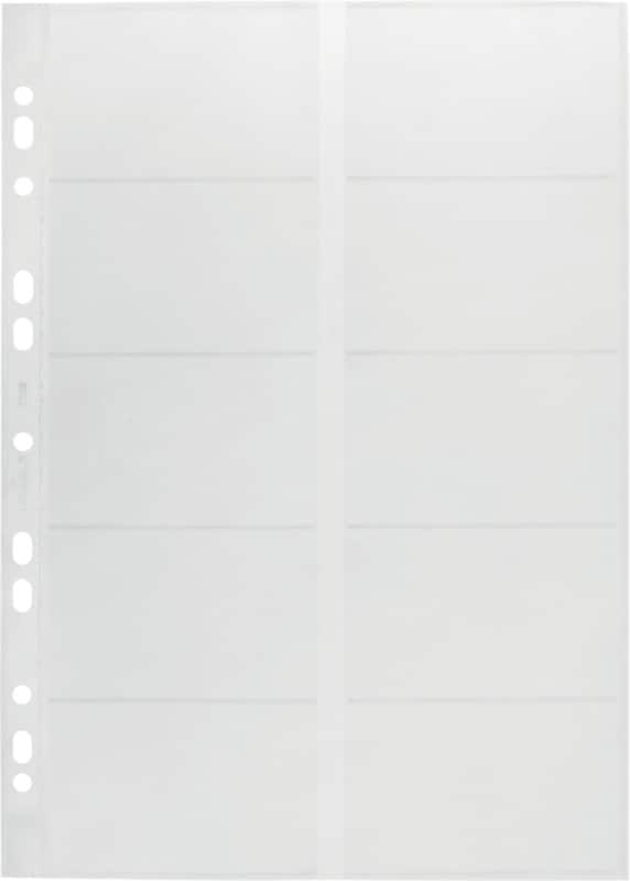 DURABLE 2389 Visitenkartenhüllen A4 Glasklar 10 Hüllen für je 20 Visitenkarten