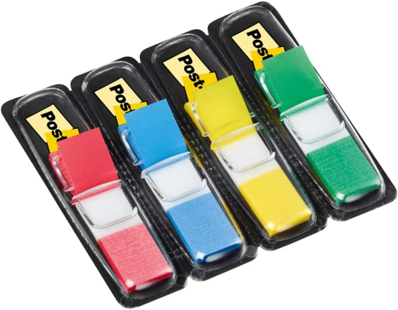 Post-it Index Haftmarker 683-4 11,9 x 43,2 mm Farbig sortiert 35 x 4 Pack