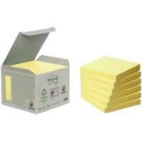 Post-it Recycling Haftnotizen 76 x 76 mm Gelb 6 Stück à 100 Blatt