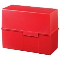 HAN Karteikartenbox DIN A5 450 Karten Rot 22,8 x 10,2 x 17,1 cm