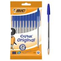 BIC Cristal Original Kugelschreiber Blau Mittel 0.4 mm 10 Stück