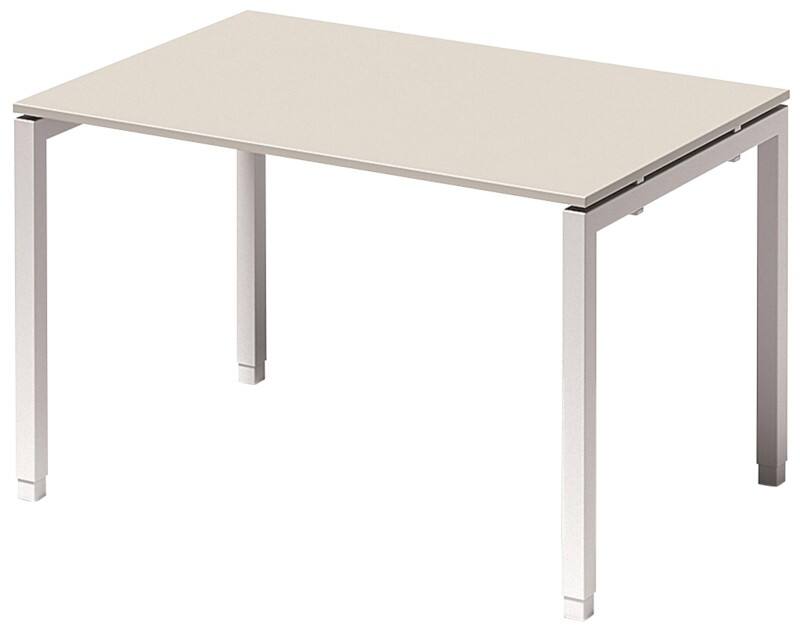 Bisley Cito Höhenverstellbar Schreibtisch Hellgrau 4 Metallfüße 1.200 (B) x 800 (T) x 740 (H) mm MFC (Melaminbeschichtete Spanplatte), Stahl