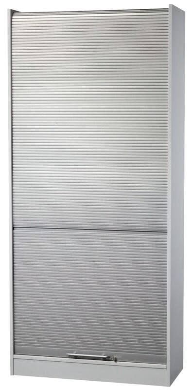Hammerbacher Rollladenschrank Grau, Silber 900 x 400 x 2.004 mm