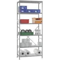 Manuflex Grundregal 6 Fachböden Stahl 1.030 x 500 x 2.500 mm Silber