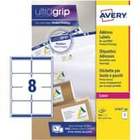 AVERY Zweckform Abziehhilfe QuickPEEL,ultragrip Versandetiketten L7165-100 Selbsthaftend A4 Weiß 99,1 x 67,7 mm 100 Blatt à 8 Etiketten