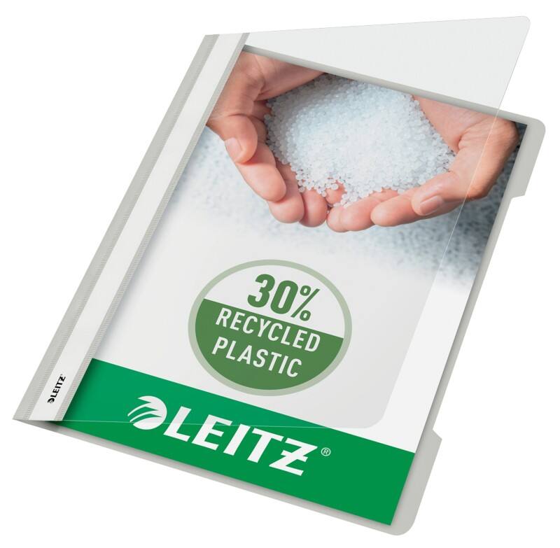 Leitz Standard Plastik-Schnellhefter 4191 A4 Polypropylen 60 Blatt Grau