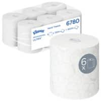 Kleenex Ultra Falthandtücher Gerollt Weiß 2-lagig 6780 6 Rollen à 600 Blatt
