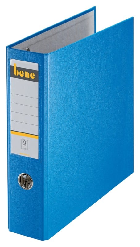 Bene Breit Doppelordner A4 75 mm Blau 4 Ringe 292900 PP (Polypropylen) Hochformat