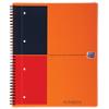 OXFORD International Notizbuch DIN A4+ Liniert Spiralbindung PP (Polypropylen) Orange Perforiert 160 Seiten 5 Stück à 80 Blatt