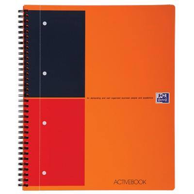OXFORD International Notizbuch DIN A4+ Liniert Spiralbindung PP (Polypropylen) Orange Perforiert 160 Seiten 5 Stück à 80 Blatt