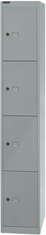 Bisley Metall Schließfach 4 Türen 1 abteile 305 x 4.824.792 x 1.802 mm Silber
