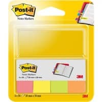 Post-it Haftmarker Rechteckig 2 x 3,8 cm Farbig sortiert Page Marker 50 Streifen