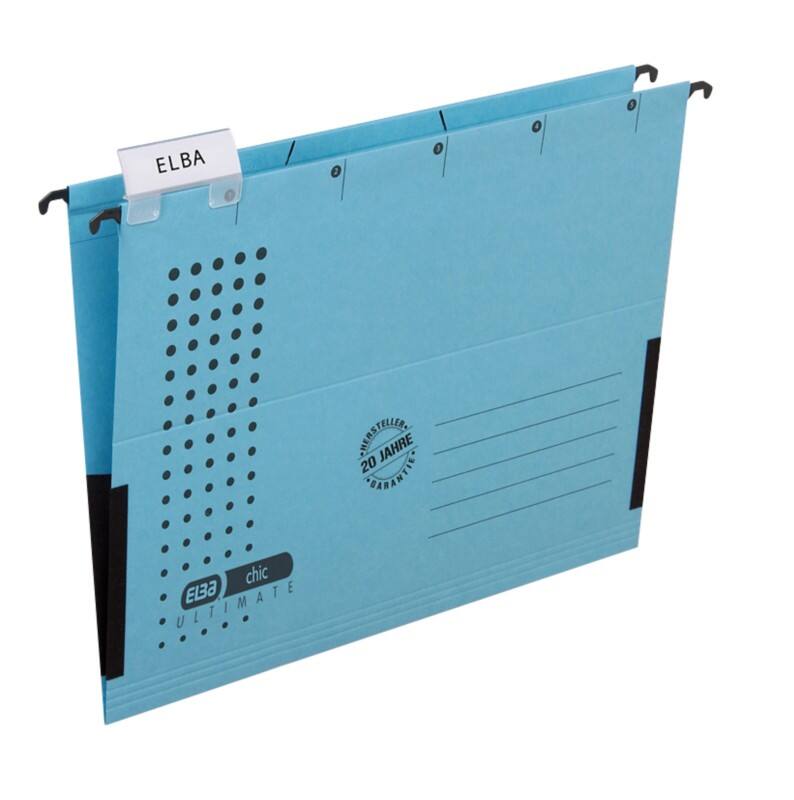 ELBA Hängetaschen Chic Ultimate A4 Blau Karton 5 Stück