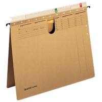 Leitz ALPHA Hängehefter 1934 A4 Kaufmännische Heftung Mit Organisationsleiste V-Base 15 mm 250 g/m² Naturbraun 100% Recycelter Natron-Karton