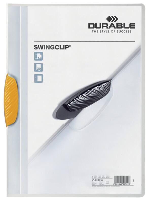 DURABLE Klemmmappe Swingclip DIN A4 Gelb