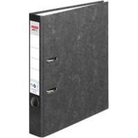 herlitz maX.file Ordner DIN A4 50 mm Schwarz 2 Ringe Pappkarton Wolkenmarmor Hochformat