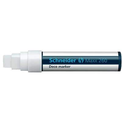 Schneider Maxx 260 Nein Deko-Marker Weiß Extra Breit Keilspitze 5 - 15 mm