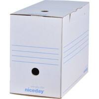 Niceday Archivschachteln A4 Weiß Recyclingkarton 10 Stück