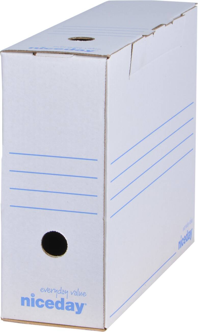 Niceday Archivschachteln A4 Weiß 100% Recycelter Karton 10 Stück