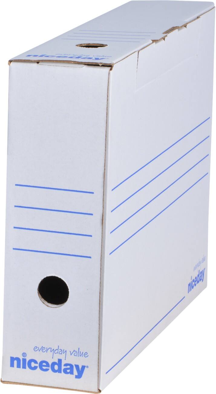 Niceday Archivschachteln A4 Weiß Recycelter Karton 10 Stück