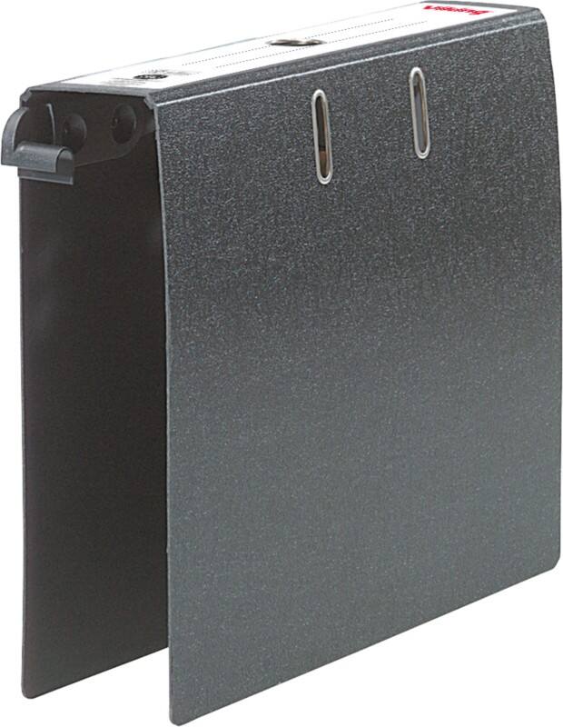 Viking Breit Hängemappe A4 80 mm Schwarz 2 Ringe Pappkarton Recycled