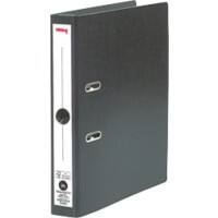 Office Depot Ordner A4 hoch 50 mm Schwarz 2 Ringe Hartpappe Matt Hochformat