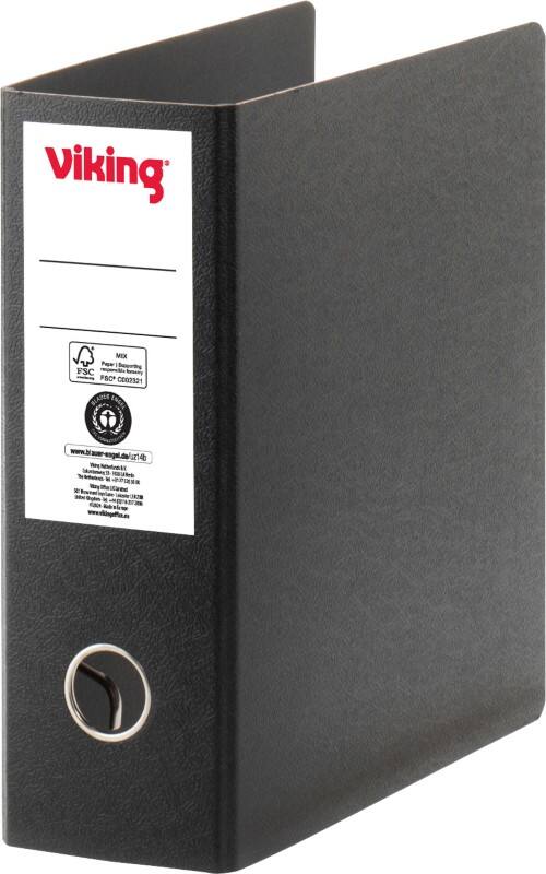 Viking Ordner Breit A5 75 mm Schwarz 2 Ringe Pappkarton Hochformat