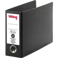 Office Depot Ordner A5 quer 75 mm Schwarz 2 Ringe Hartpappe Matt Querformat